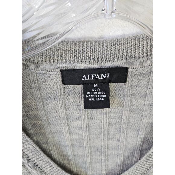 ALFANI Men's Merino Wool Sweater Vest Size Medium - Picture 4 of 5